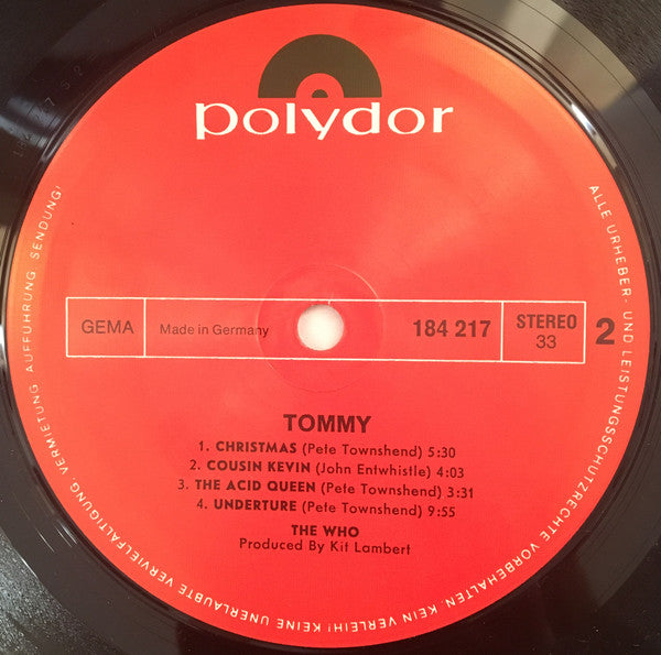 The Who : Tommy (2xLP, Album, RE, Tri)