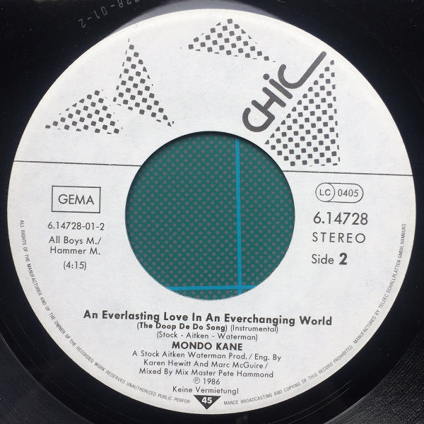 Mondo Kané : An Everlasting Love In An Ever-Changing World (The Doop De Do Song) (7", Single)