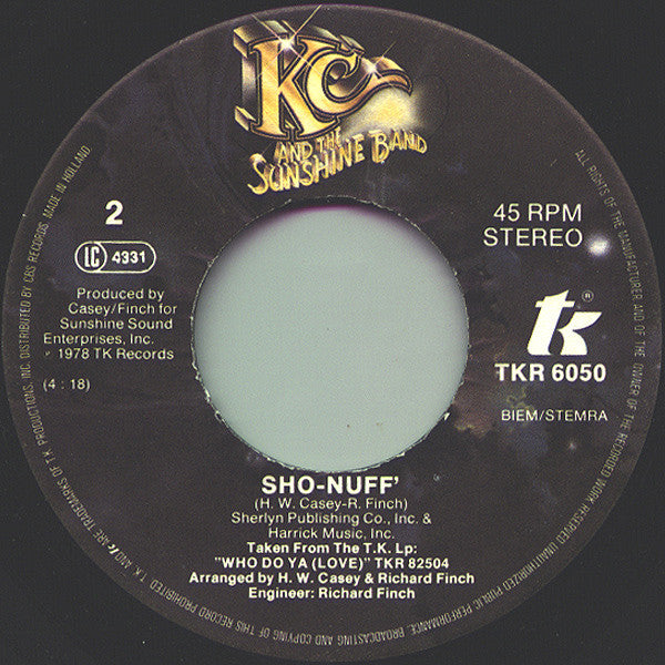 KC And The Sunshine Band* : Do You Feel All Right (7", Single)