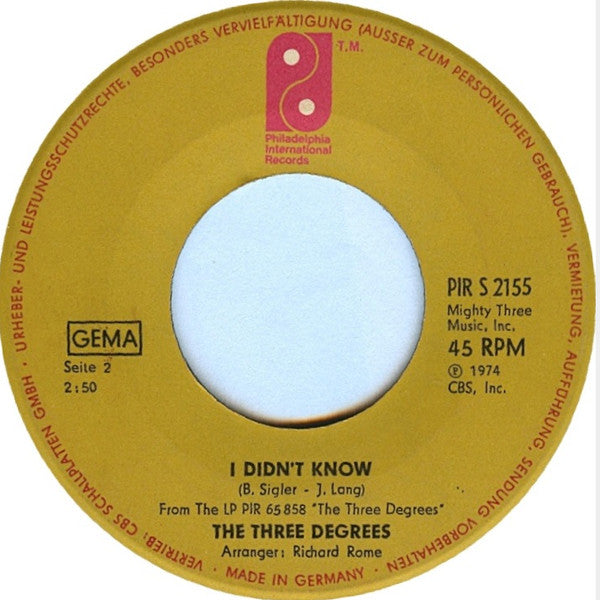 Three Degrees* : When Will I See You Again (7", Single)