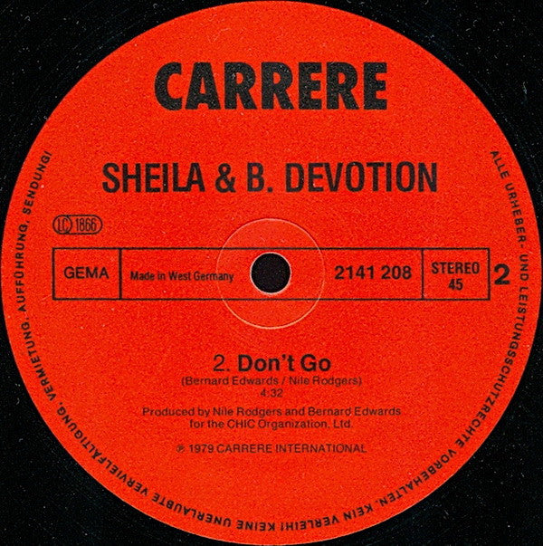 Sheila B. Devotion* : Spacer (12", Maxi)