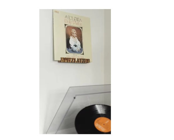 Now Playing Vinyl Display Hout in Retro 3D Design