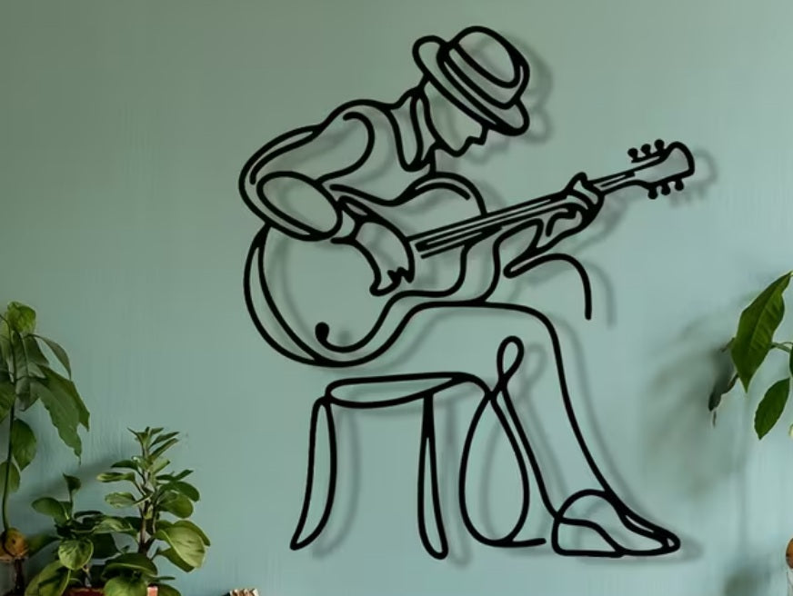 Metalen wandsilhouette