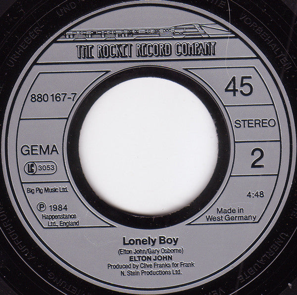 Elton John : Passengers (7", Single)