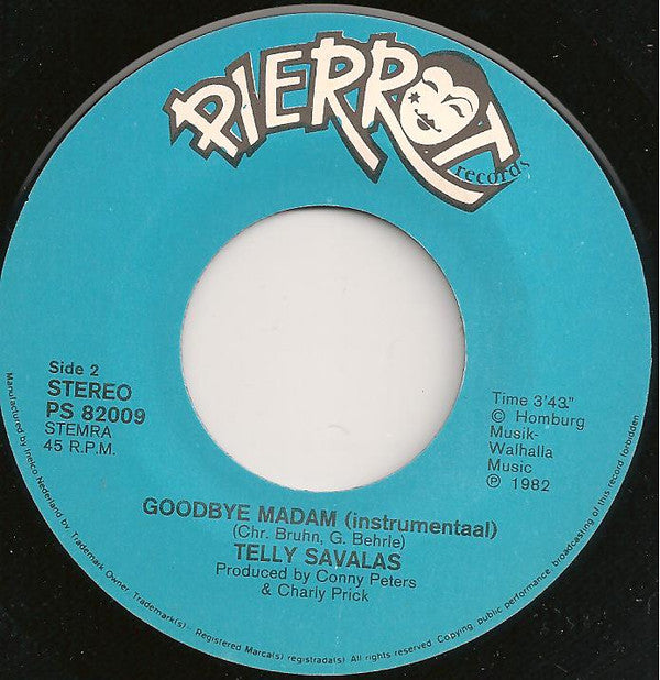 Telly Savalas : Goodbye Madame (7", Single)