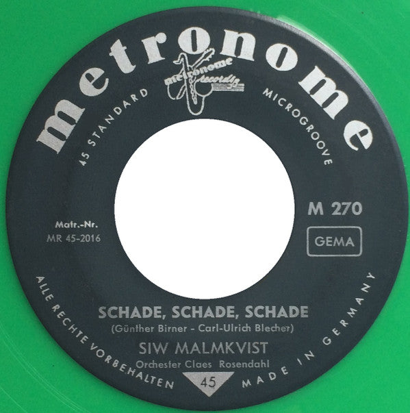 Siw Malmkvist : Schade, Schade, Schade (7", Single, Gre)