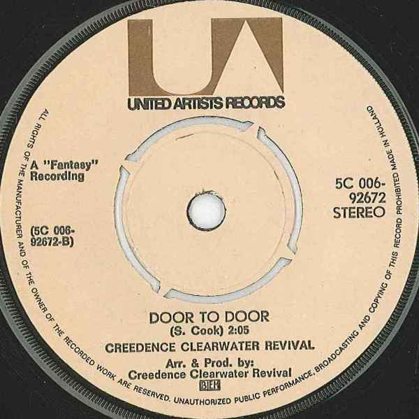 Creedence Clearwater Revival : Sweet Hitch-Hiker (7", Single, Blu)