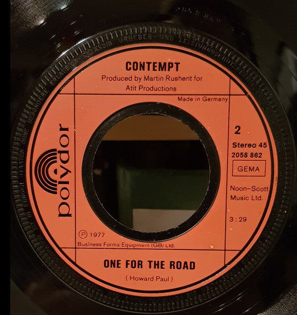 Contempt (2) : Money Is A Girl's Best Friend (7", Single)