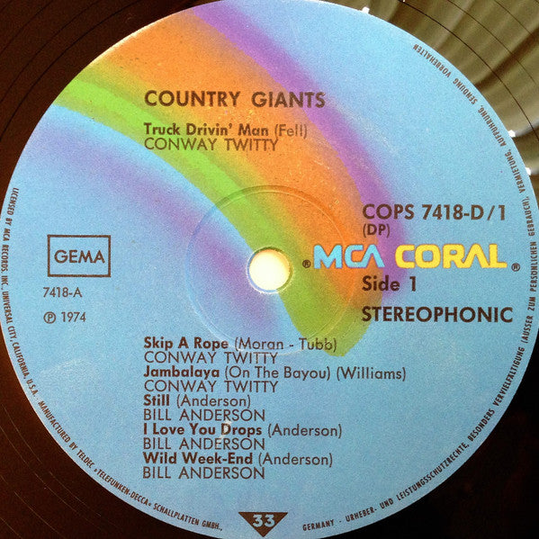 Various : Country Giants (2xLP, Comp)