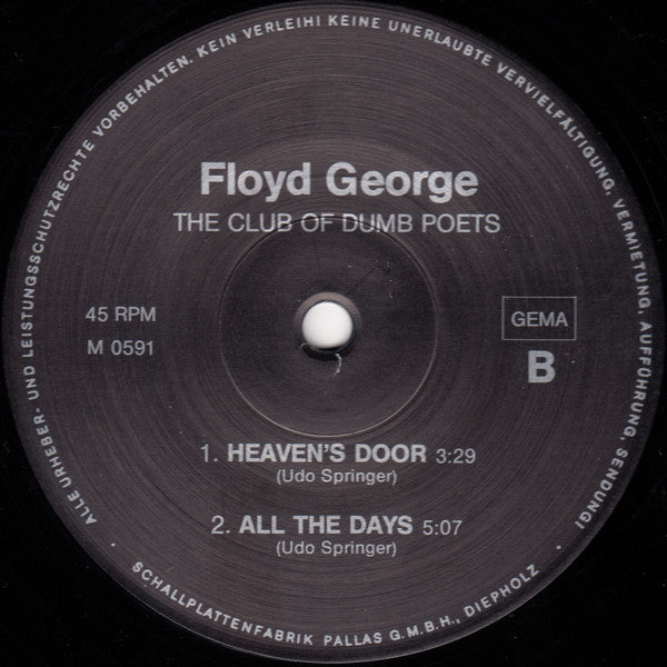 Floyd George : The Club Of Dumb Poets (12", MiniAlbum)