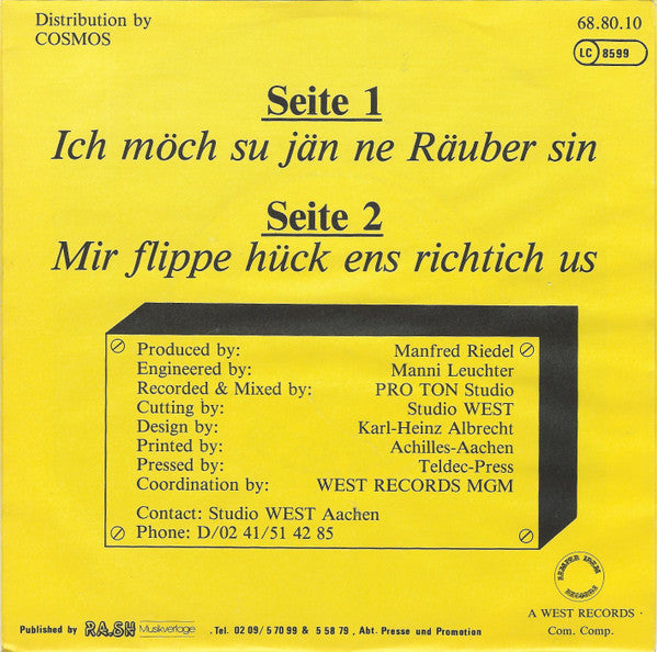 Dietmar (3) : Ich Möch Su Jän Ne Räuber Sin (7", Single)