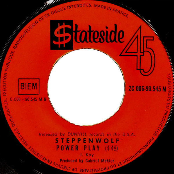 Steppenwolf : More Over / Power Play (7", Single)