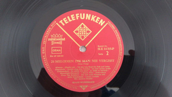 Klaus Wunderlich : 24 Melodien, Die Man Nie Vergißt (LP, Mono)