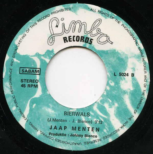 Jaap Menten : Koekoekwals / Bierwals (7", Single)