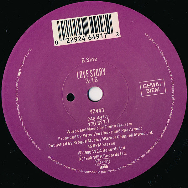 Tanita Tikaram : We Almost Got It Together (7", Single, Gat)