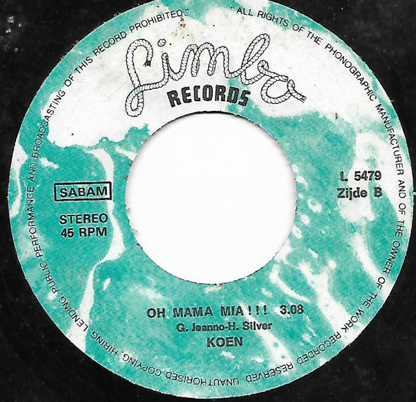 Koen (4) : Chérie, Oh Chérie (7", Single)