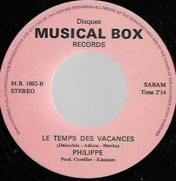 Philippe D'Annevoy : Maman - Le Temps Des Vacances (7")
