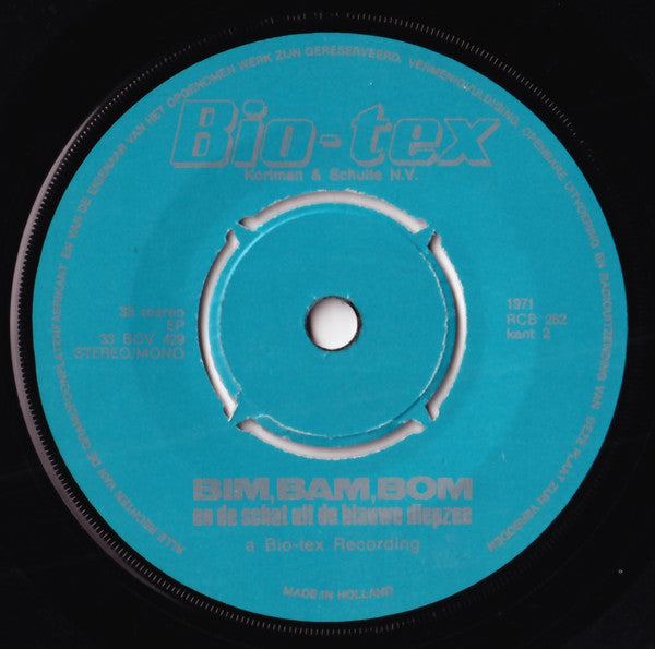 No Artist : Bim, Bam, Bom En De Schat Uit De Blauwe Diepzee (7", EP)