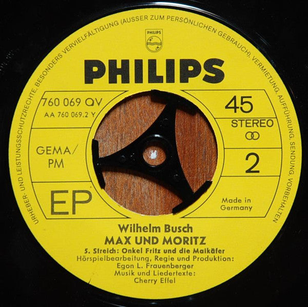 Wilhelm Busch : Onkel Fritz Und Die Maikäfer (7", EP)