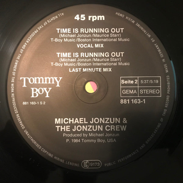 The Jonzun Crew : Time Is Running Out (12", Maxi)