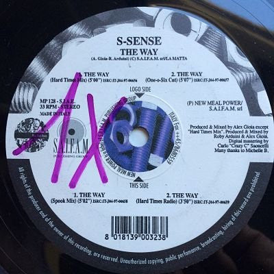 S-Sense : The Way (12")
