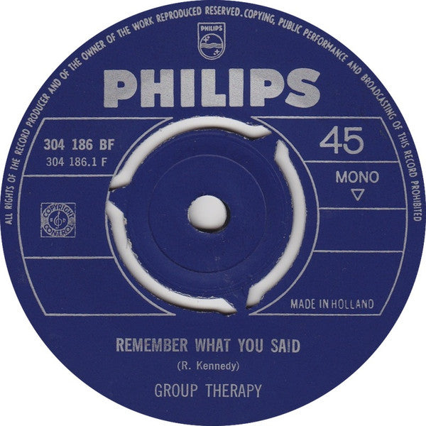 Group Therapy (6) : Remember What You Said / River Deep Mountain High (7", Mono)