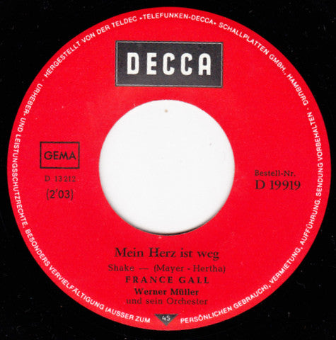 France Gall : A Banda (7", Single, Ad )