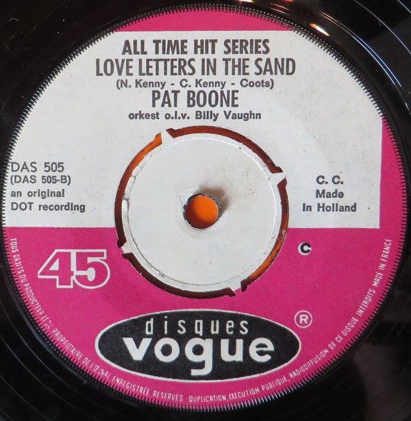 Pat Boone : April Love / Love Letters In The Sand (7", Single)