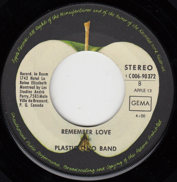Plastic Ono Band* : Give Peace A Chance (7", Single, M/Print)