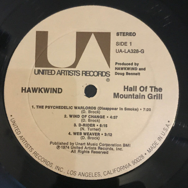 Hawkwind : Hall Of The Mountain Grill (LP, Album)