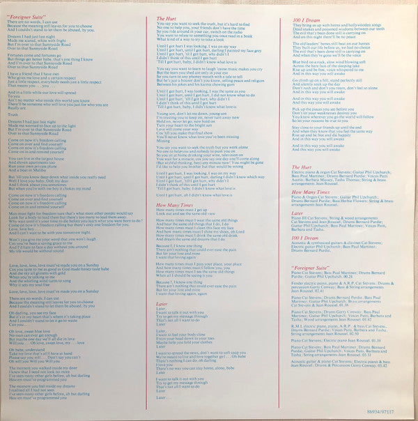 Cat Stevens : Foreigner (LP, Album, RP)
