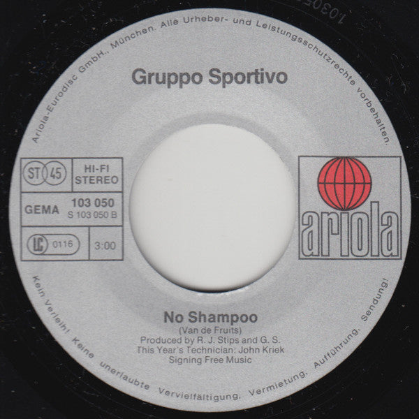 Gruppo Sportivo : Very Nice (7", Single)