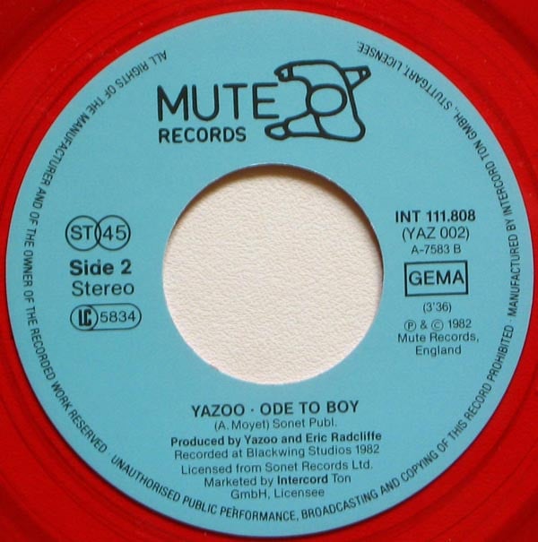 Yazoo : The Other Side Of Love (7", Single, Red)