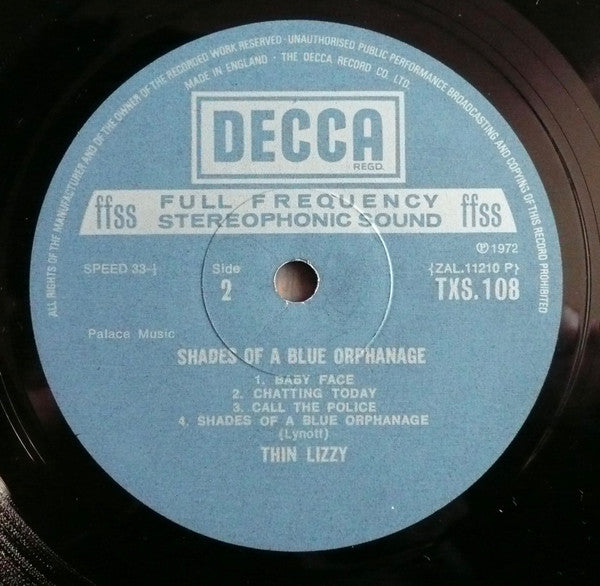 Thin Lizzy : Shades Of A Blue Orphanage (LP, Album, Gat)