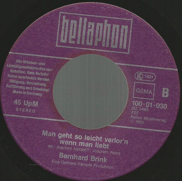 Bernhard Brink : Ich Kämpfe Um Dich (7", Single)
