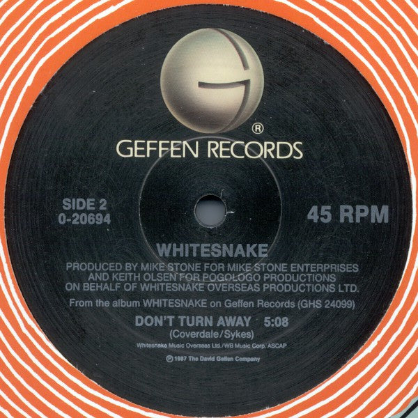 Whitesnake : Still Of The Night / Don't Turn Away (12", Maxi)