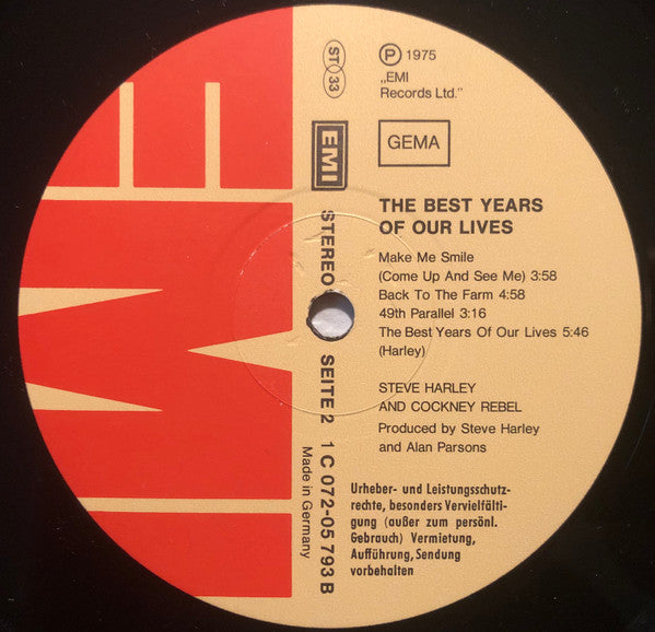 Steve Harley & Cockney Rebel : The Best Years Of Our Lives (LP, Album, RE)
