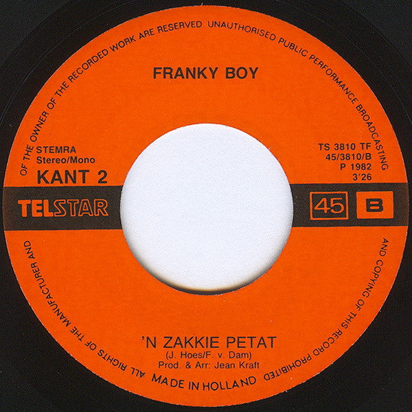 Franky Boy (2) : Palomita (7", Single)