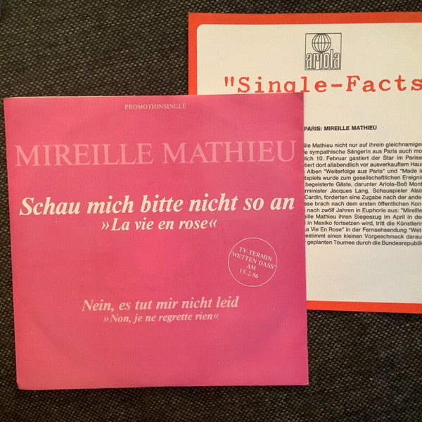 Mireille Mathieu : Schau Mich Bitte Nicht So An (7", Single, Promo)