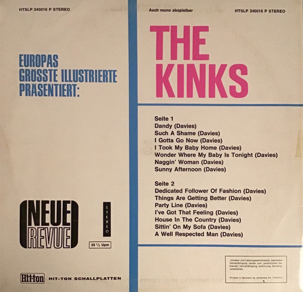 The Kinks : Die Neue Kinks Revue (LP, Comp)