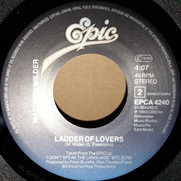 Matthew Wilder : The Kid's American (7", Single)