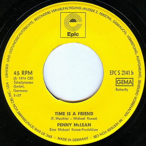 Penny McLean : A Letter From Miami (7", Single)