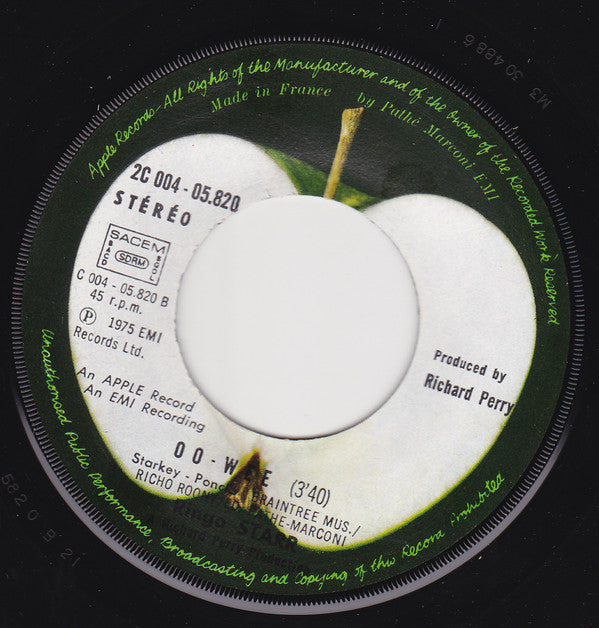 Ringo Starr : Goodnight Vienna (7", Single)