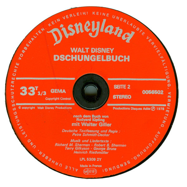 Walt Disney : Dschungel Buch (LP, Gat)