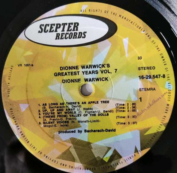 Dionne Warwick : Greatest Years Vol.7 / Do You Know The Way To San Jose (LP, Comp)