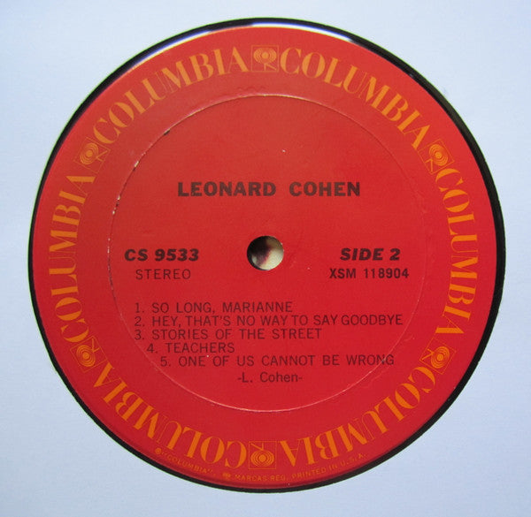 Leonard Cohen : Songs Of Leonard Cohen (LP, Album, Ter)