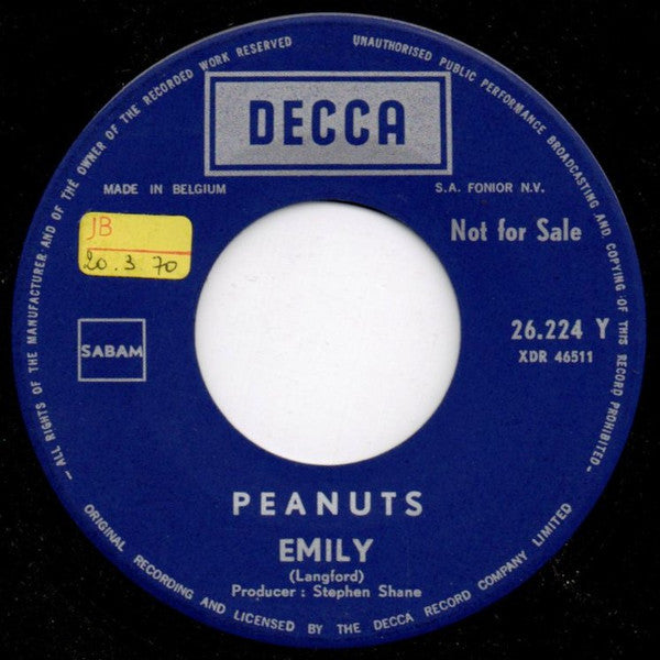 Peanuts (5) : Come On In (7", Single, Promo)