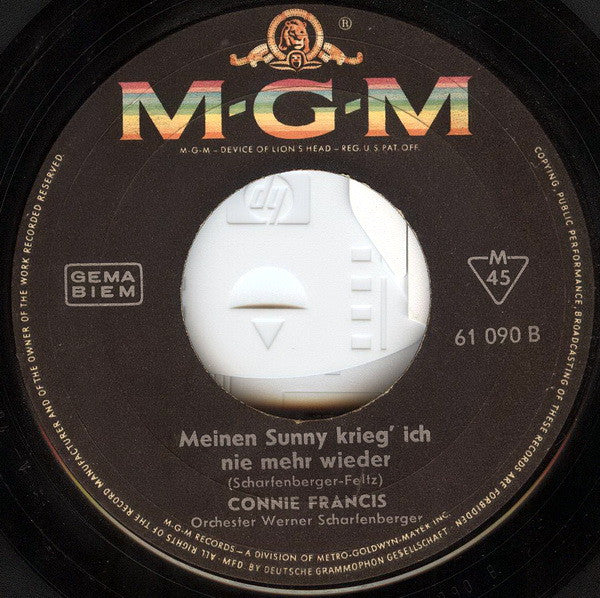 Connie Francis : Napoli (7", Single, Mono)