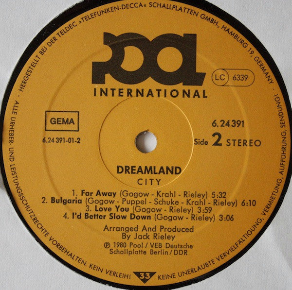 City (3) : Dreamland (LP, Album)