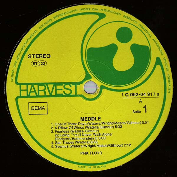 Pink Floyd : Meddle (LP, Album, RE, Gat)